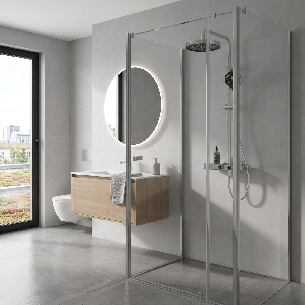 Colonne de douche avec tablette a 3 fonctions