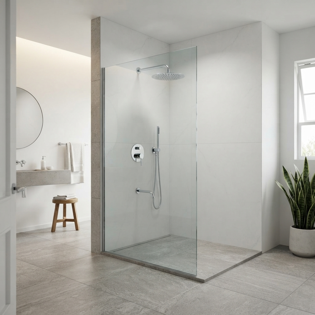 Colonne de douche encastrable ronde - Chrome