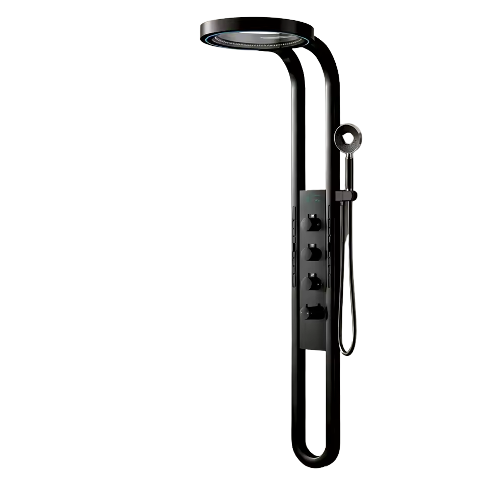 Colonne de douche hydromassante noire PLUS