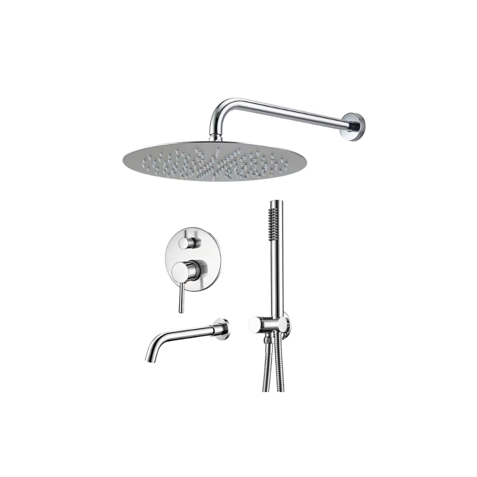 Colonne de douche encastrable ronde - Chrome