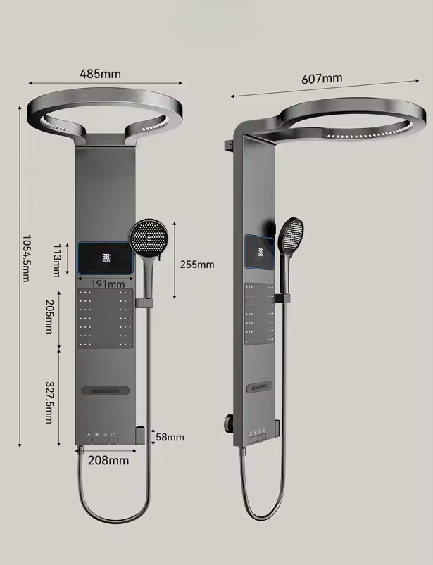 Colonne de douche hydromassante - Grise