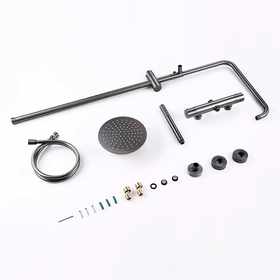 Colonne de douche thermostatique gris graphite