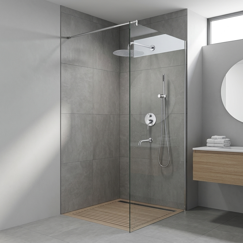 Colonne de douche encastrable ronde - Chrome