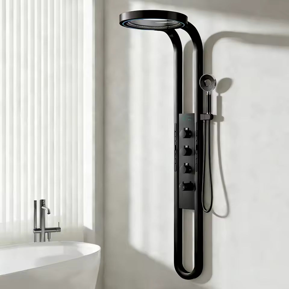 Colonne de douche hydromassante grise - PLUS