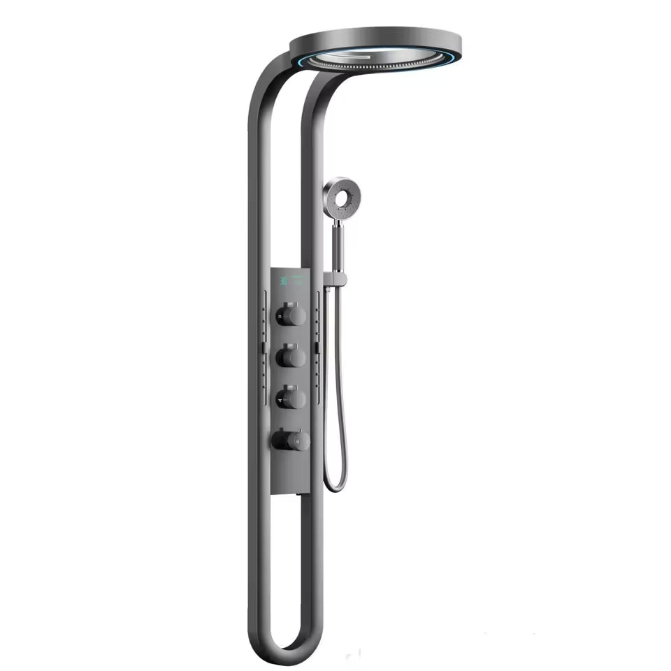 Colonne de douche hydromassante grise - PLUS