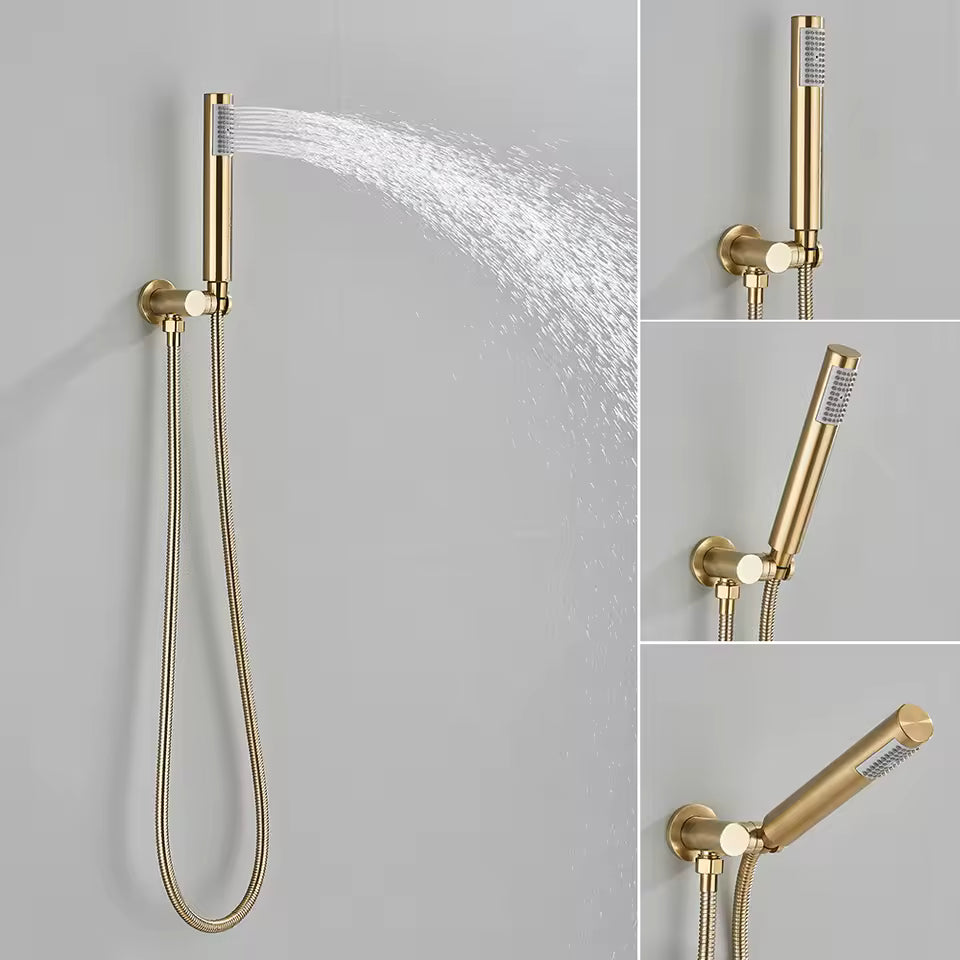 Colonne de douche encastrable doree - Acier inoxydable