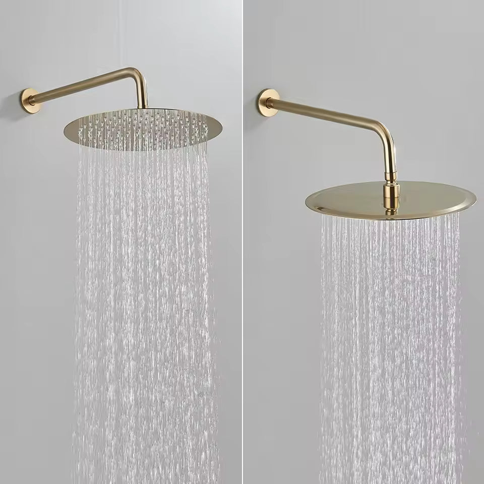 Colonne de douche encastrable doree - Acier inoxydable