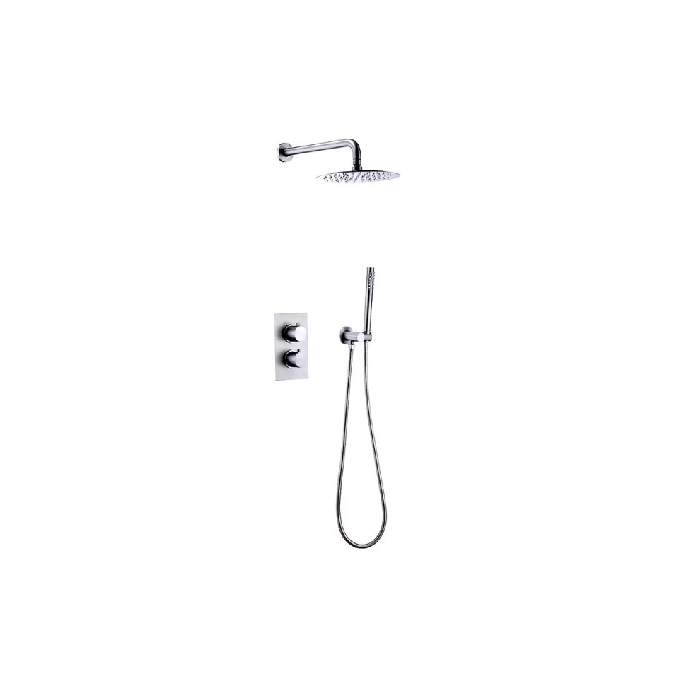 Colonne de douche encastrable chromée - mitigeur double commande